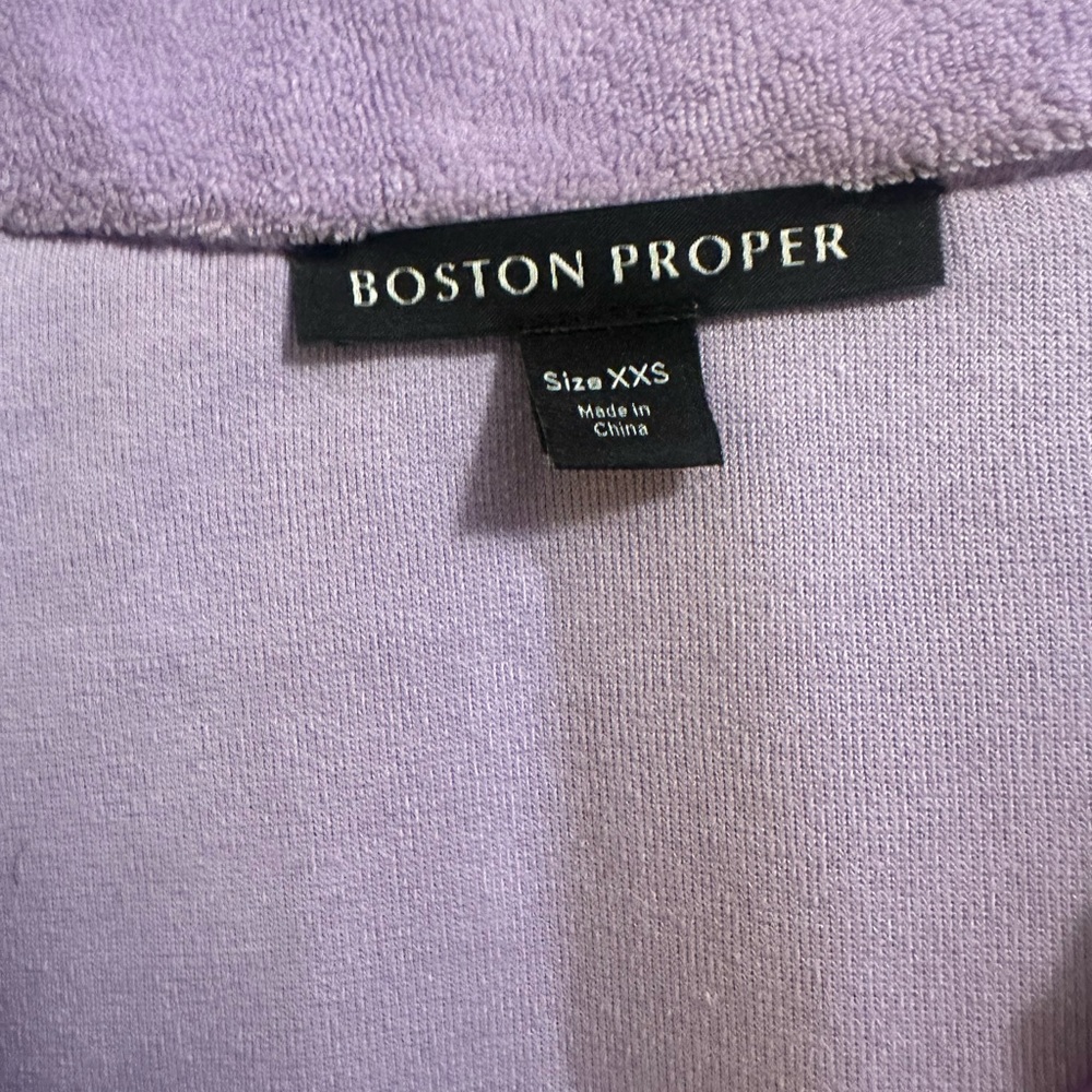 Boston Proper Lavender Terry Two-Piece Set - Picture 6 of 11